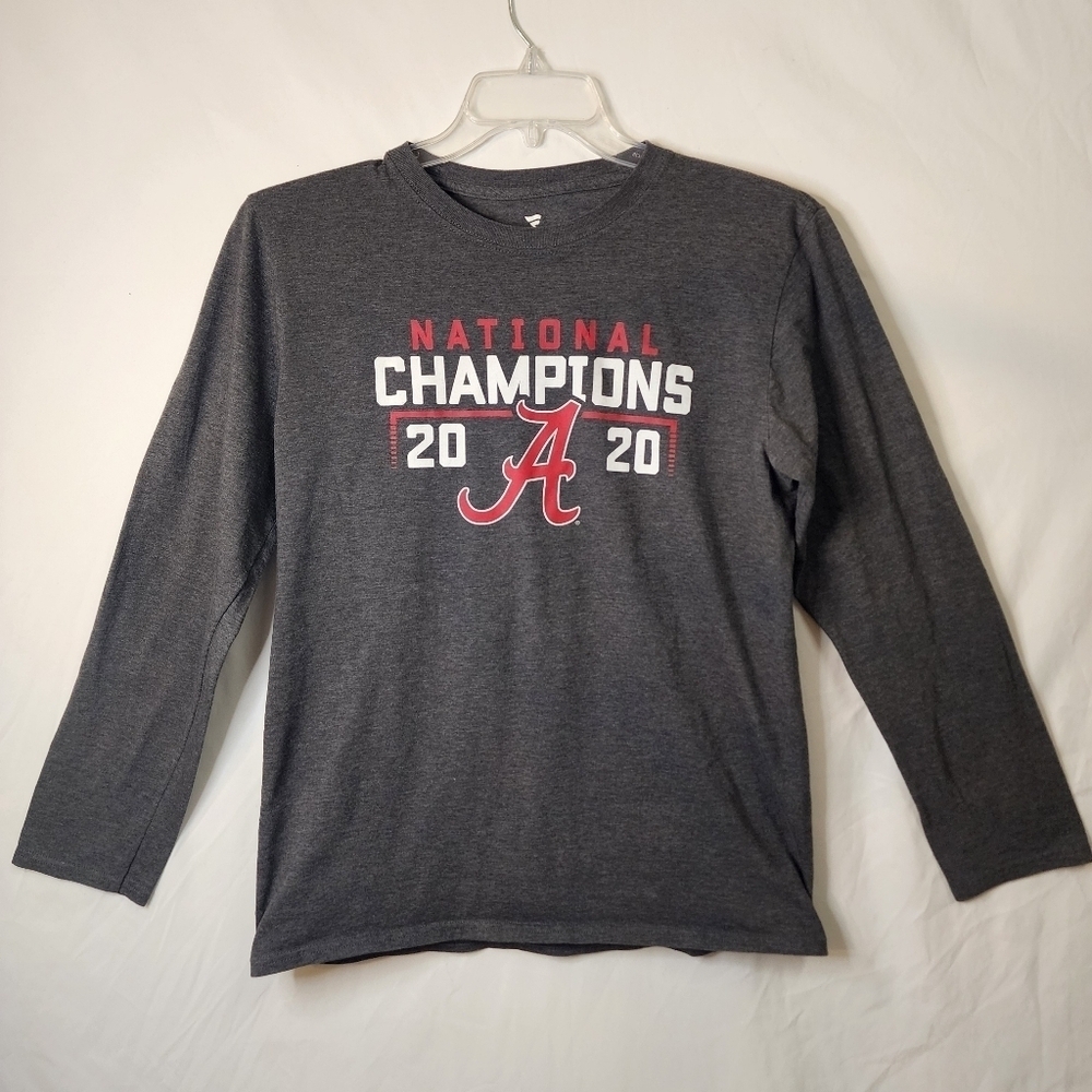 Alabama Gray Fabletics National Champions 2020 Long Sleeve Shirt Size M